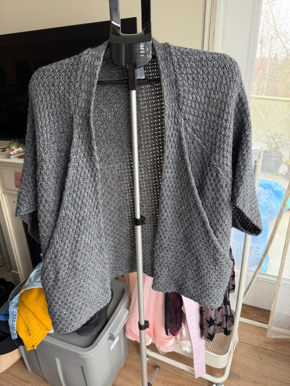 Elsamanda Anthropologie Open-Front Knit Cardigan
